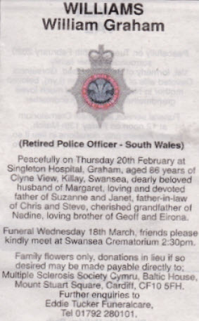Obituary Graham Williams