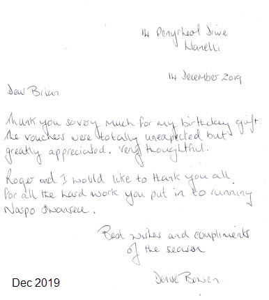 Feedback from Denise Bowen
