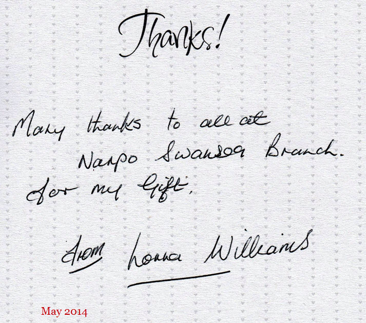 Feedback from Lorna Williams