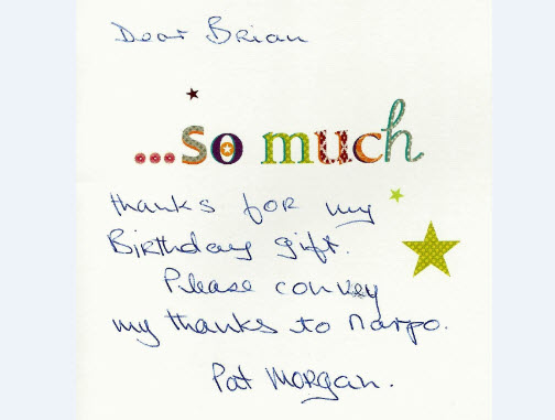 Fedback from Pat Morgan