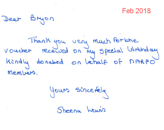 Feedback from Sheena Lewis