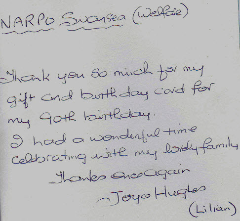 Feedback Joyce Hughes